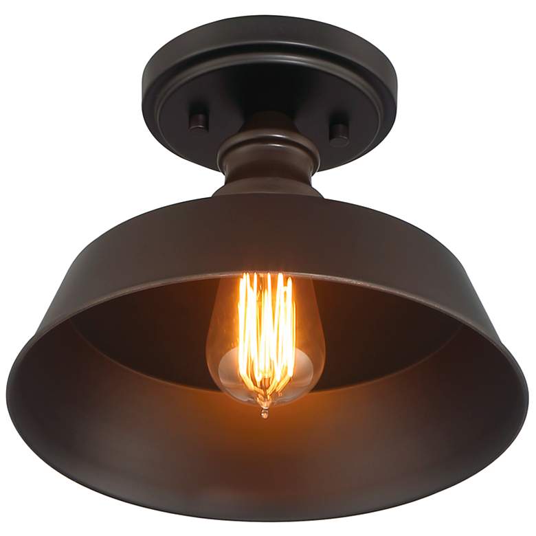 Image 4 Savoy House Meridian 10" Wide Oil Rubbed Bronze 1-Light Ceiling Light more views