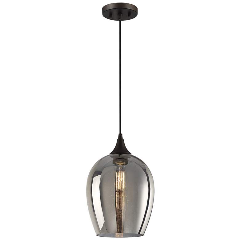 Image 1 Savoy House Meridian 10 inch Wide Oil Rubbed Bronze 1-Light Pendant