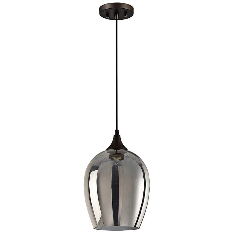 Image 6 Savoy House Meridian 10" Wide Oil-Rubbed Bronze Mini Pendant more views