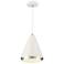 Savoy House Meridian 10" Wide White with Polished Nickel 1-Light Penda