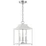 Savoy House Meridian 10" Wide White with Polished Nickel 3-Light Penda