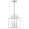 Savoy House Meridian 10" Wide White with Polished Nickel 3-Light Penda
