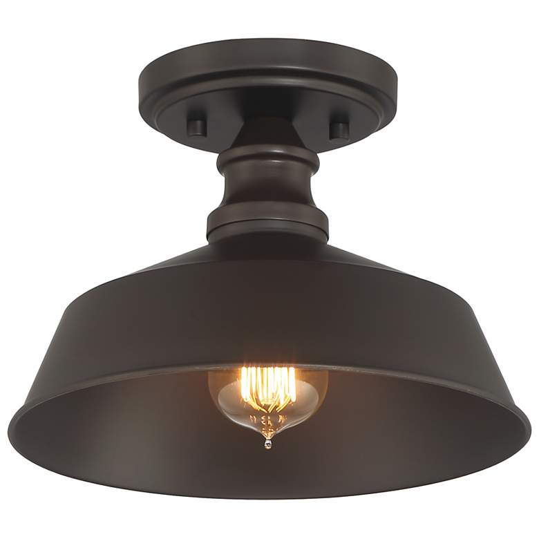 Image 1 Savoy House Meridian 10"W Oil-Rubbed Bronze Ceiling Light