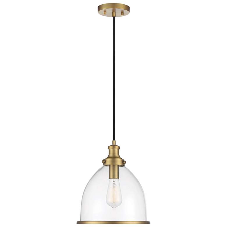Image 1 Savoy House Meridian 11 inch Wide Natural Brass 1-Light Pendant