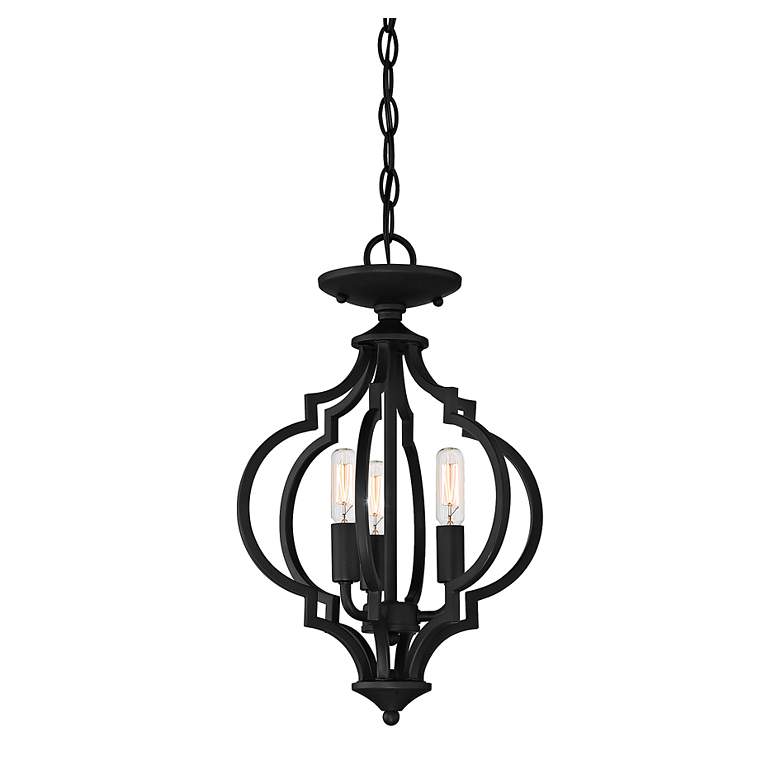 Image 3 Savoy House Meridian 11"W Matte Black 3-Light Ceiling Light more views