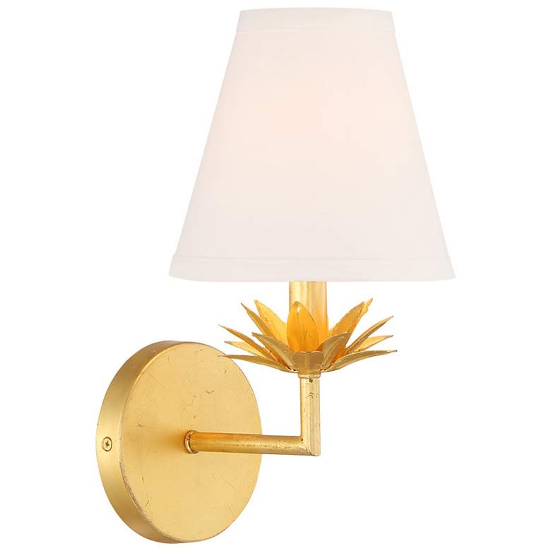 Image 1 Savoy House Meridian 12" High True Gold Wall Sconce