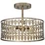 Savoy House Meridian 12" Wide Antique Gold 3-Light Ceiling Light