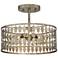 Savoy House Meridian 12" Wide Antique Gold 3-Light Ceiling Light