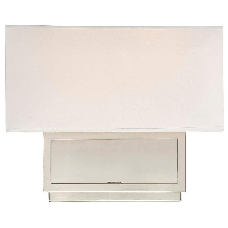 Image 1 Savoy House Meridian 12" Wide Brushed Nickel 2-Light Wall Sconce