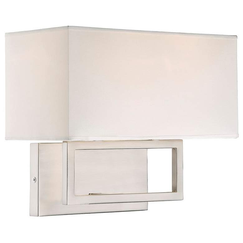 Image 2 Savoy House Meridian 12" Wide Brushed Nickel 2-Light Wall Sconce more views