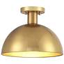 Savoy House Meridian 12" Wide Natural Brass 1-Light Ceiling Light