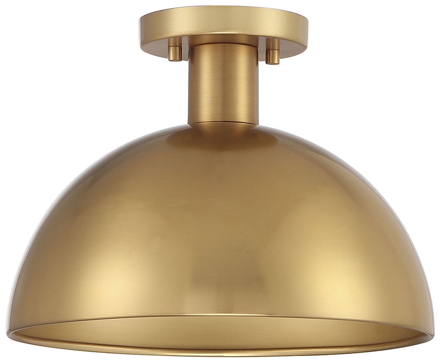 Image 2 Savoy House Meridian 12" Wide Natural Brass 1-Light Ceiling Light more views
