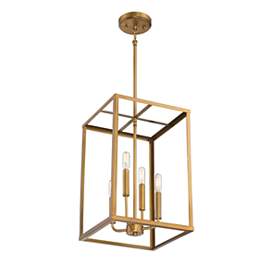 Image5 of Savoy House Meridian 12" Wide Natural Brass 4-Light Pendant more views