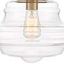 2_Savoy House Meridian 12" Wide Natural Brass Ceiling Light more views