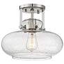 Savoy House Meridian 12" Wide Polished Nickel 1-Light Ceiling Light