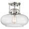 Savoy House Meridian 12" Wide Polished Nickel 1-Light Ceiling Light
