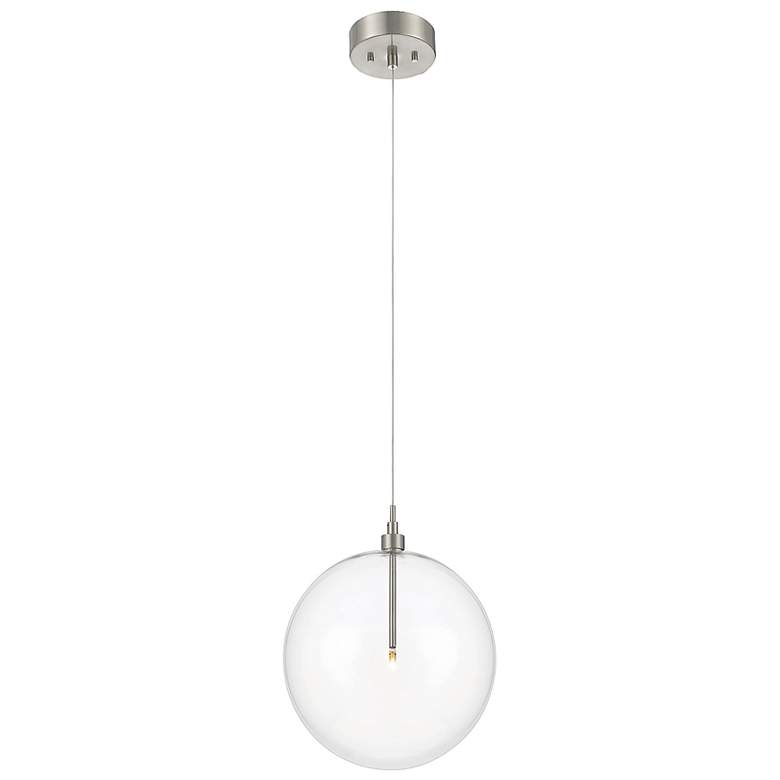 Image 3 Savoy House Meridian 12"W Brushed Nickel LED Mini Pendant more views
