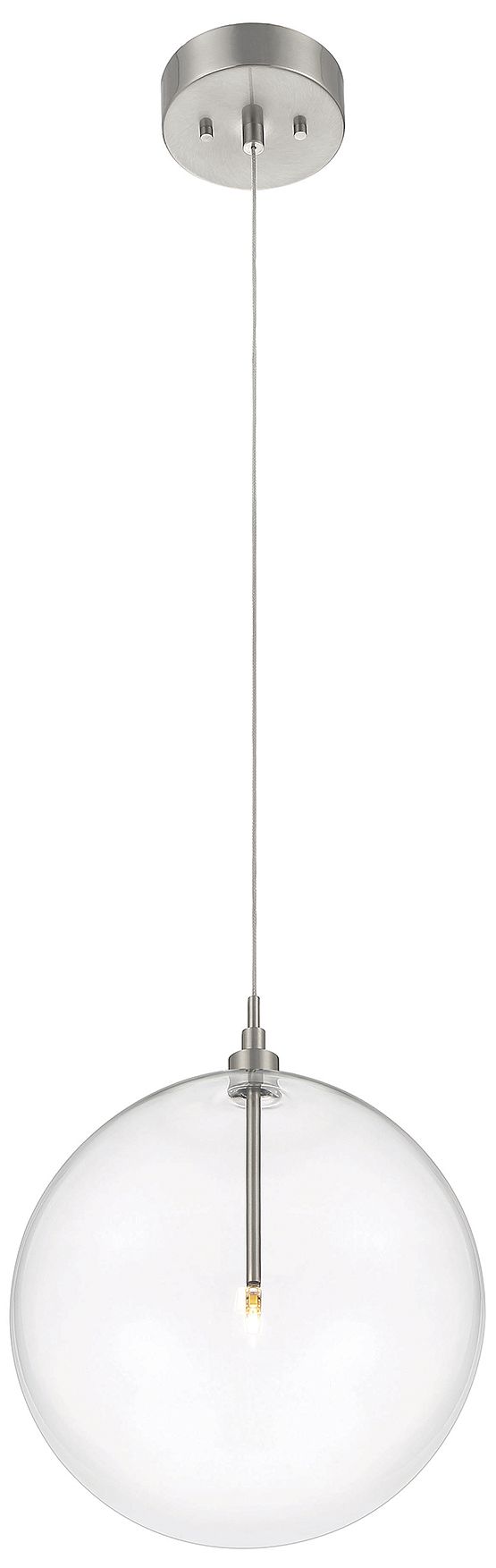 Image 4 Savoy House Meridian 12"W Brushed Nickel LED Mini Pendant more views
