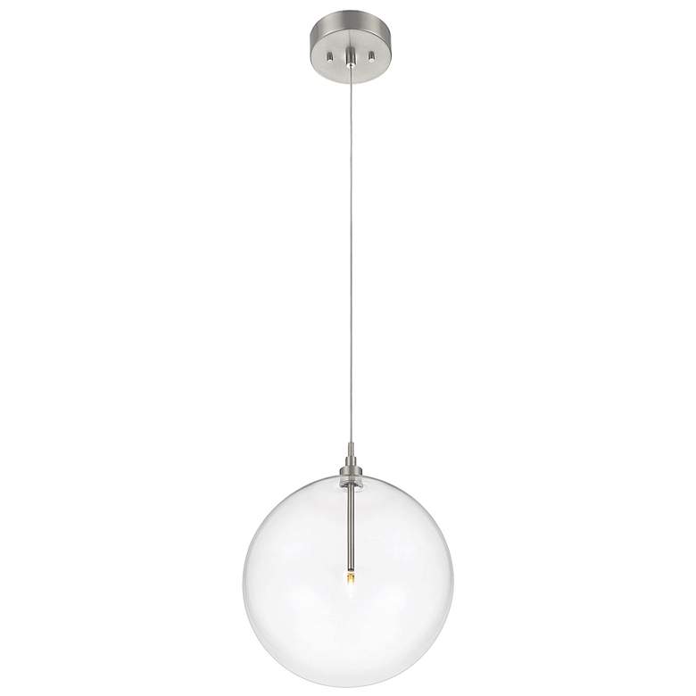 Image 4 Savoy House Meridian 12"W Brushed Nickel LED Mini Pendant more views