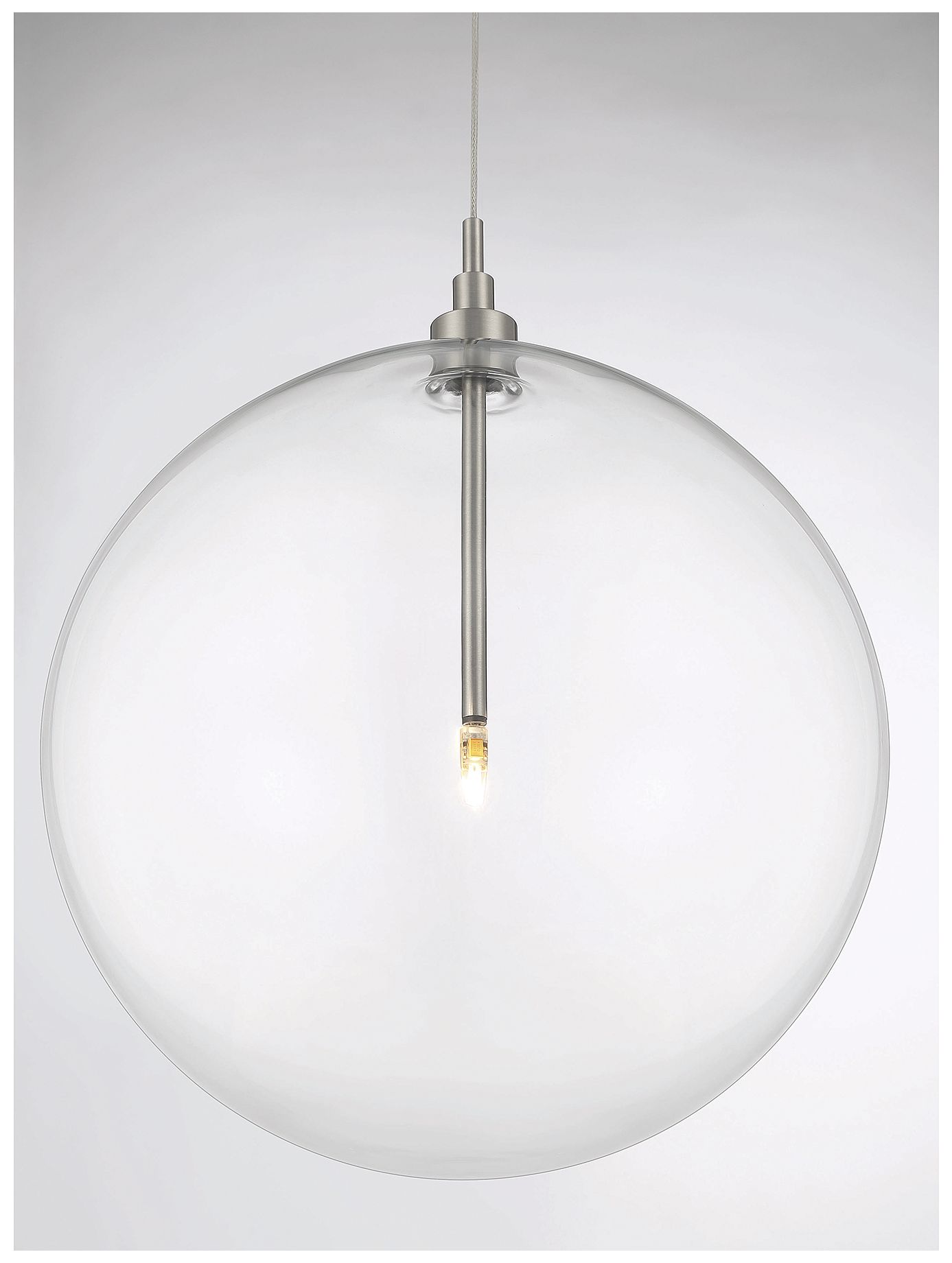 Image 5 Savoy House Meridian 12"W Brushed Nickel LED Mini Pendant more views