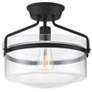 Savoy House Meridian 13 1/4" Wide Matte Black Ceiling Light