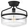 Savoy House Meridian 13 1/4" Wide Matte Black Ceiling Light