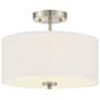 Savoy House Meridian 13" Wide Brushed Nickel 2-Light Ceiling Light