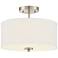 Savoy House Meridian 13" Wide Brushed Nickel 2-Light Ceiling Light