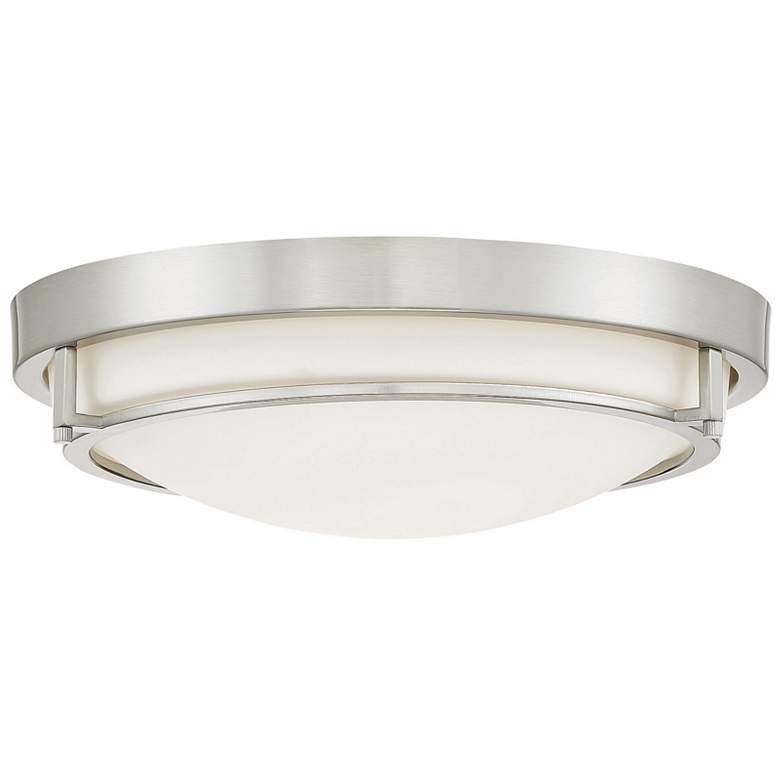 Image 1 Savoy House Meridian 13" Wide Brushed Nickel 2-Light Ceiling Light