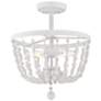 Savoy House Meridian 13" Wide Distressed Wood 2-Light Ceiling Light