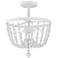 Savoy House Meridian 13" Wide Distressed Wood 2-Light Ceiling Light
