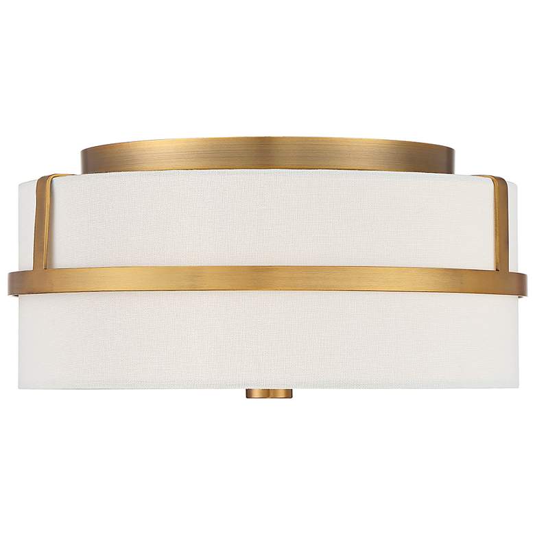 Image 1 Savoy House Meridian 13" Wide Natural Brass Ceiling Light