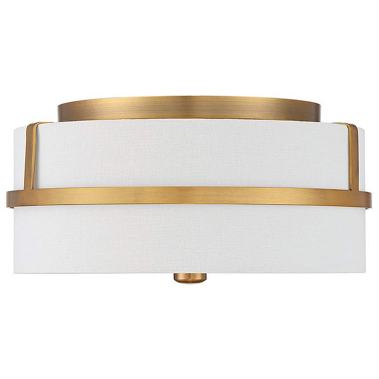Image 2 Savoy House Meridian 13" Wide Natural Brass Ceiling Light more views