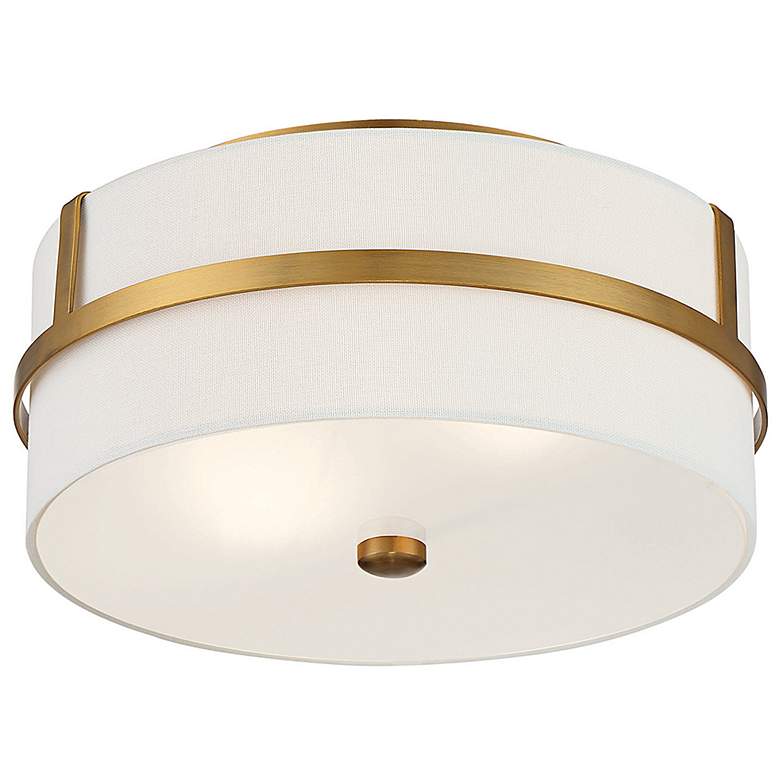 Image 4 Savoy House Meridian 13" Wide Natural Brass Ceiling Light more views