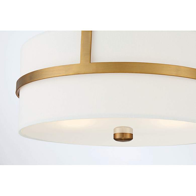 Image 6 Savoy House Meridian 13" Wide Natural Brass Ceiling Light more views