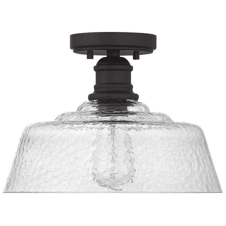 Image 2 Savoy House Meridian 13" Wide Oil Rubbed Bronze 1-Light Ceiling Light more views