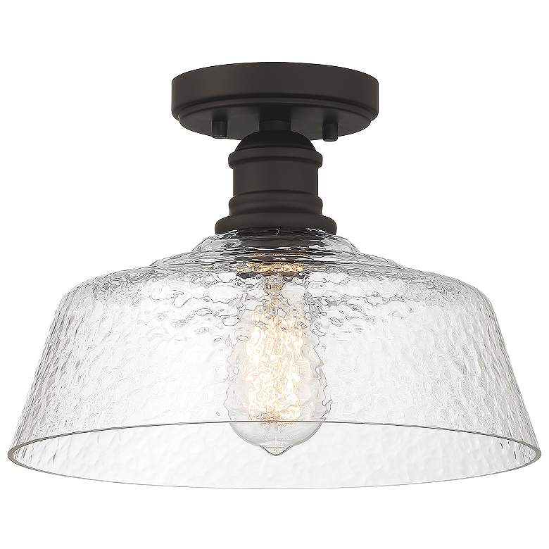 Image 3 Savoy House Meridian 13" Wide Oil Rubbed Bronze 1-Light Ceiling Light more views