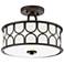 Savoy House Meridian 13" Wide Oil Rubbed Bronze 2-Light Ceiling Light