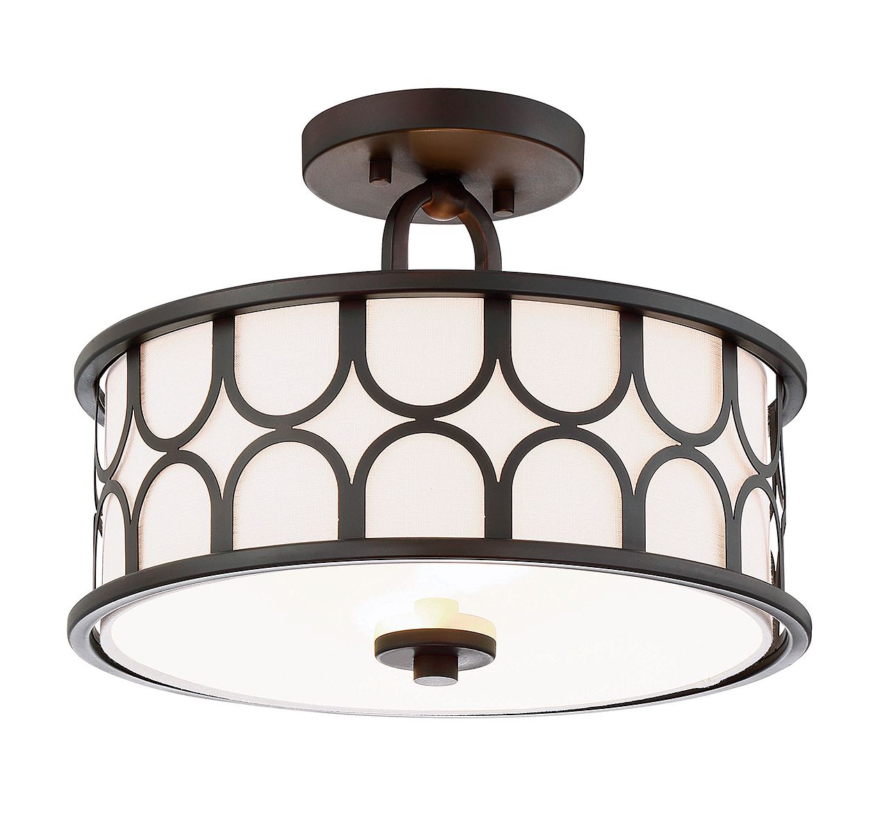 Thumbnail3 of Savoy House Meridian 13" Wide Oil Rubbed Bronze 2-Light Ceiling Light more views
