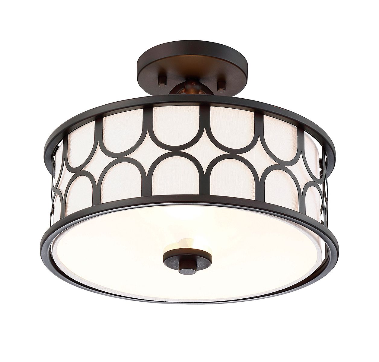 Thumbnail4 of Savoy House Meridian 13" Wide Oil Rubbed Bronze 2-Light Ceiling Light more views