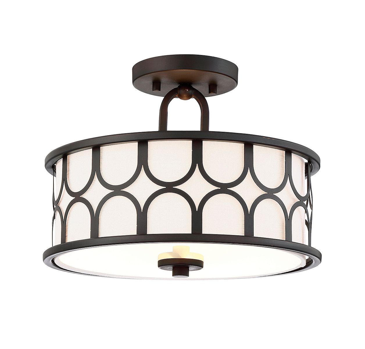 Savoy House Meridian 13" Wide Oil Rubbed Bronze 2-Light Ceiling Light