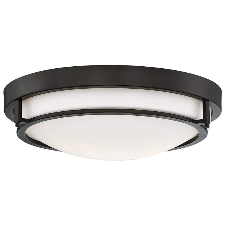 Image 1 Savoy House Meridian 13" Wide Oil Rubbed Bronze 2-Light Ceiling Light