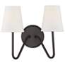 Savoy House Meridian 13" Wide Oil Rubbed Bronze 2-Light Wall Sconce