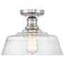 Savoy House Meridian 13" Wide Polished Nickel 1-Light Ceiling Light