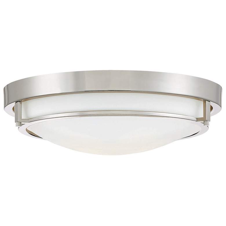 Image 1 Savoy House Meridian 13 inch Wide Polished Nickel 2-Light Ceiling Light