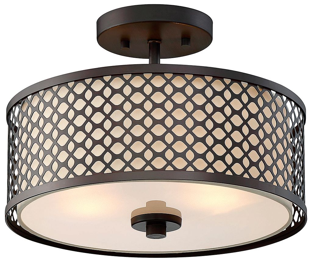 Image 2 Savoy House Meridian 13"W Oil-Rubbed Bronze Ceiling Light more views