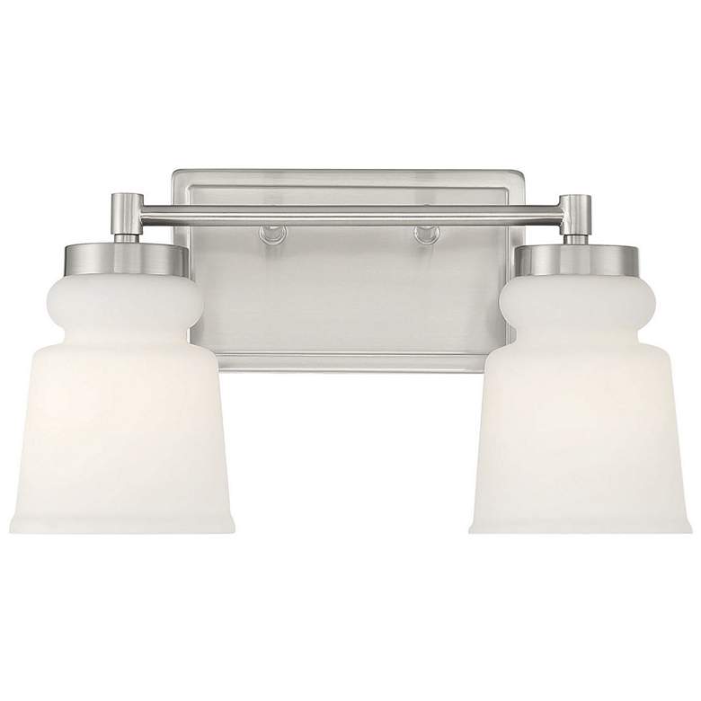 Image 1 Savoy House Meridian 14.5" Wide 2-Light Brushed Nickel Bath Light