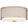 Savoy House Meridian 14.75" Wide Natural Brass 3-Light Ceiling Light