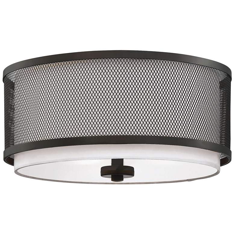 Image 1 Savoy House Meridian 14.75" Wide Oil Rubbed Bronze 3-Light Ceiling Lig