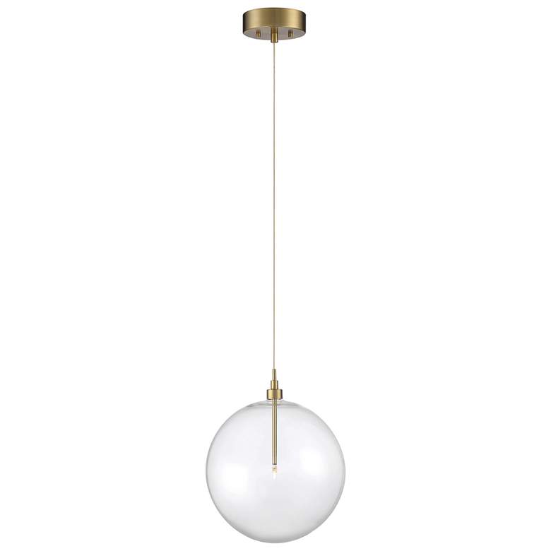 Image 1 Savoy House Meridian 14 inch Wide Natural Brass 1-Light Pendant
